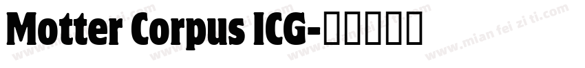 Motter Corpus ICG字体转换